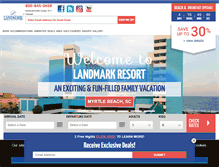 Tablet Screenshot of landmarkresort.com